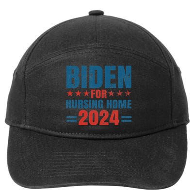 Biden for Nursing Home 2024 Pro Trump 2024 Election Costume 7-Panel Snapback Hat