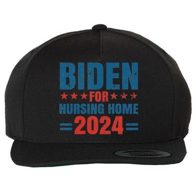 Biden for Nursing Home 2024 Pro Trump 2024 Election Costume Wool Snapback Cap