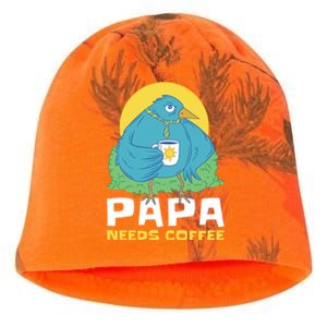 Bird Father Needs Coffee For Fathersday Gift Kati - Camo Knit Beanie