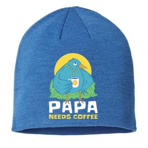 Bird Father Needs Coffee For Fathersday Gift Sustainable Beanie