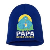 Bird Father Needs Coffee For Fathersday Gift Short Acrylic Beanie