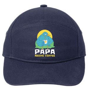 Bird Father Needs Coffee For Fathersday Gift 7-Panel Snapback Hat