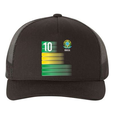 Brasil Flag Number 10 Brazil Soccer   Boys   Pullover Hoodie Yupoong Adult 5-Panel Trucker Hat