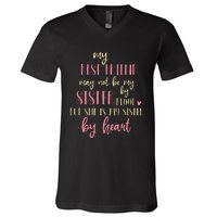 Best Friend Not By Blood But Buy Heart BFF Best Friend V-Neck T-Shirt