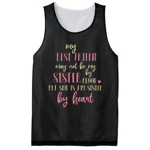 Best Friend Not By Blood But Buy Heart BFF Best Friend Mesh Reversible Basketball Jersey Tank