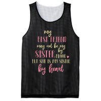 Best Friend Not By Blood But Buy Heart BFF Best Friend Mesh Reversible Basketball Jersey Tank