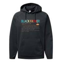 Black Father Noun Fathers Day Gifts Classic Gifts Performance Fleece Hoodie