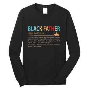 Black Father Noun Fathers Day Gifts Classic Gifts Long Sleeve Shirt