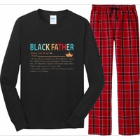 Black Father Noun Fathers Day Gifts Classic Gifts Long Sleeve Pajama Set