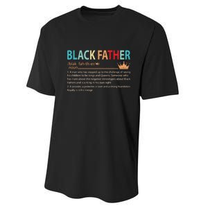 Black Father Noun Fathers Day Gifts Classic Gifts Performance Sprint T-Shirt