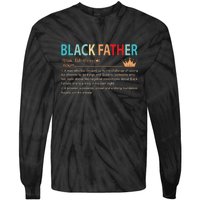 Black Father Noun Fathers Day Gifts Classic Gifts Tie-Dye Long Sleeve Shirt