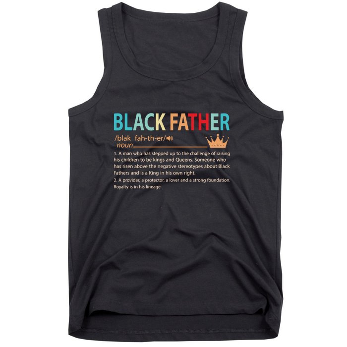 Black Father Noun Fathers Day Gifts Classic Gifts Tank Top