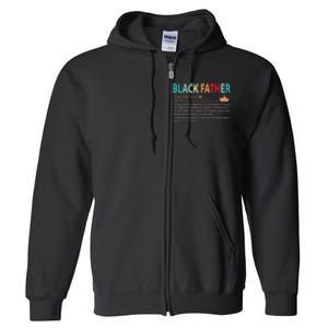 Black Father Noun Fathers Day Gifts Classic Gifts Full Zip Hoodie