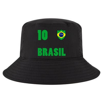 Brazil Flag Number 10 Brasil Cool Comfort Performance Bucket Hat