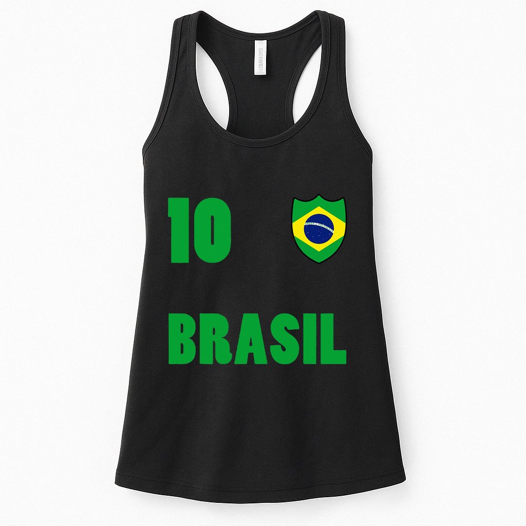 Brazil Flag Number 10 Brasil Womens Tank Top