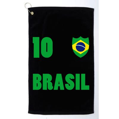 Brazil Flag Number 10 Brasil Golf Towel