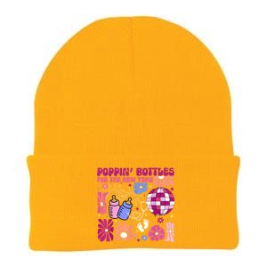 Boho Floral Nicu Crew Nurse Poppin Bottles For The New Year Knit Cap Winter Beanie