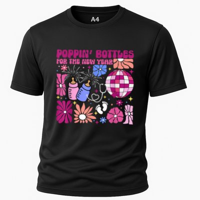 Boho Floral Nicu Crew Nurse Poppin Bottles For The New Year Performance Shirt