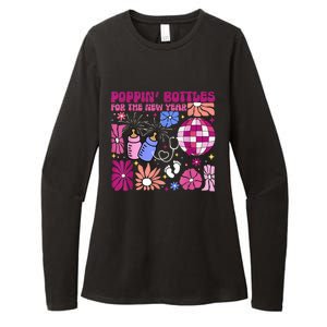 Boho Floral Nicu Crew Nurse Poppin Bottles For The New Year Womens CVC Long Sleeve Shirt