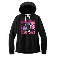 Boho Floral Nicu Crew Nurse Poppin Bottles For The New Year Women's Fleece Hoodie