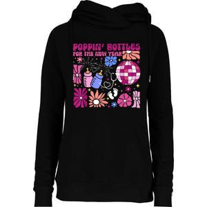 Boho Floral Nicu Crew Nurse Poppin Bottles For The New Year Womens Funnel Neck Pullover Hood