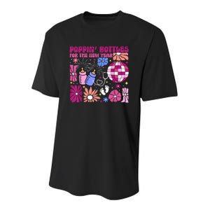 Boho Floral Nicu Crew Nurse Poppin Bottles For The New Year Youth Performance Sprint T-Shirt