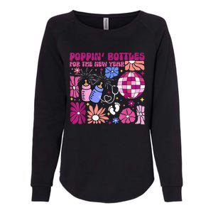 Boho Floral Nicu Crew Nurse Poppin Bottles For The New Year Womens California Wash Sweatshirt