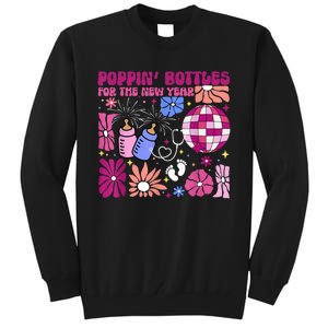 Boho Floral Nicu Crew Nurse Poppin Bottles For The New Year Tall Sweatshirt