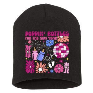 Boho Floral Nicu Crew Nurse Poppin Bottles For The New Year Short Acrylic Beanie