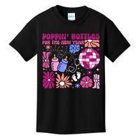 Boho Floral Nicu Crew Nurse Poppin Bottles For The New Year Kids T-Shirt