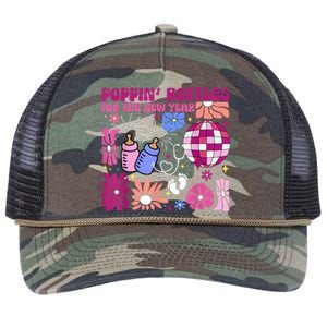 Boho Floral Nicu Crew Nurse Poppin Bottles For The New Year Retro Rope Trucker Hat Cap