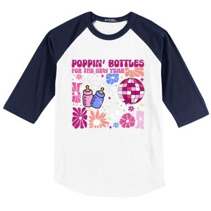 Boho Floral Nicu Crew Nurse Poppin Bottles For The New Year Baseball Sleeve Shirt