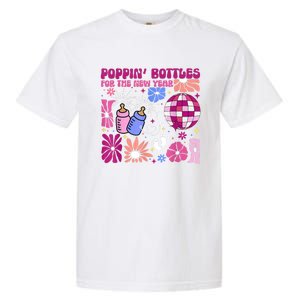 Boho Floral Nicu Crew Nurse Poppin Bottles For The New Year Garment-Dyed Heavyweight T-Shirt