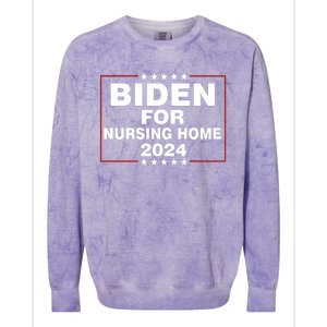 Biden For Nursing Home 2024 Colorblast Crewneck Sweatshirt