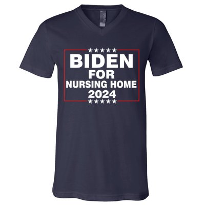 Biden For Nursing Home 2024 V-Neck T-Shirt