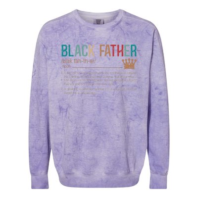 Black Father Noun Father Day Gifts Classic Colorblast Crewneck Sweatshirt