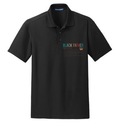 Black Father Noun Father Day Gifts Classic Dry Zone Grid Polo