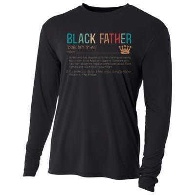 Black Father Noun Father Day Gifts Classic Cooling Performance Long Sleeve Crew