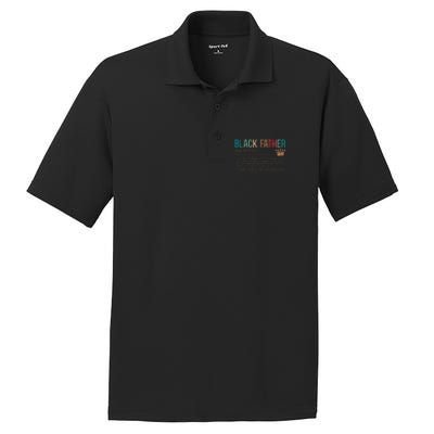 Black Father Noun Father Day Gifts Classic PosiCharge RacerMesh Polo