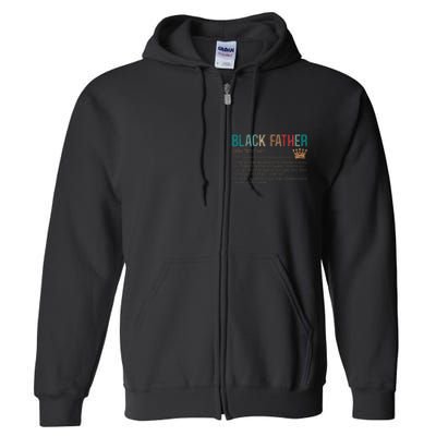 Black Father Noun Father Day Gifts Classic Full Zip Hoodie