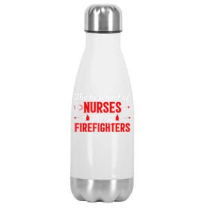 Best Firefighter Nursing Fire Nurse Life Fire Wife Gift Stainless Steel Insulated Water Bottle