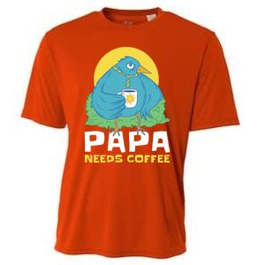 Bird Father Needs Coffee For Fathersday Gift Cooling Performance Crew T-Shirt