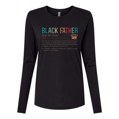 Black Father Noun Father Day Gifts Classic Womens Cotton Relaxed Long Sleeve T-Shirt