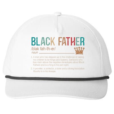 Black Father Noun Father Day Gifts Classic Snapback Five-Panel Rope Hat