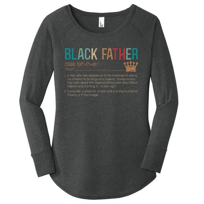 Black Father Noun Father Day Gifts Classic Women's Perfect Tri Tunic Long Sleeve Shirt