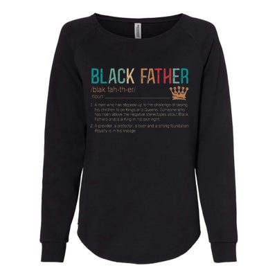 Black Father Noun Father Day Gifts Classic Womens California Wash Sweatshirt