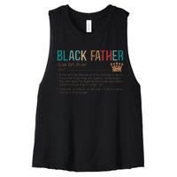 Black Father Noun Father Day Gifts Classic Women's Racerback Cropped Tank