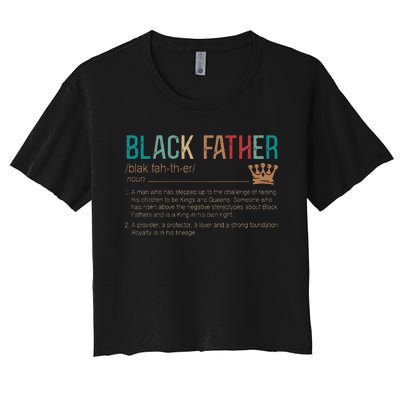 Black Father Noun Father Day Gifts Classic Women's Crop Top Tee