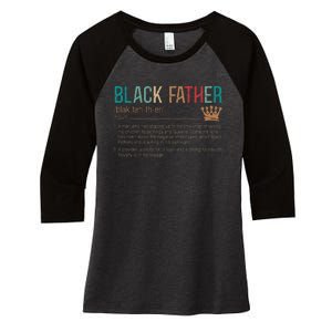 Black Father Noun Father Day Gifts Classic Women's Tri-Blend 3/4-Sleeve Raglan Shirt