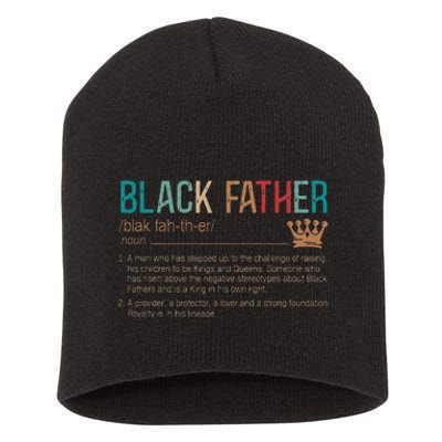 Black Father Noun Father Day Gifts Classic Short Acrylic Beanie